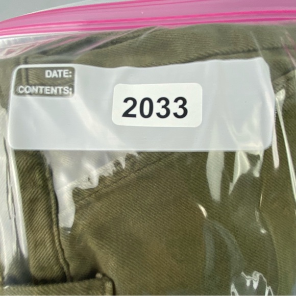 Banana Republic high belted waist olive drab green vegan cotton shorts wms sz 10 - Picture 13 of 14